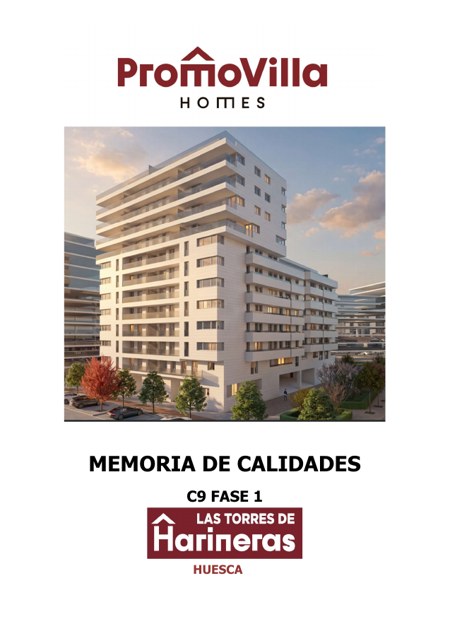 Portada de la memoria de calidades C9, fase 1